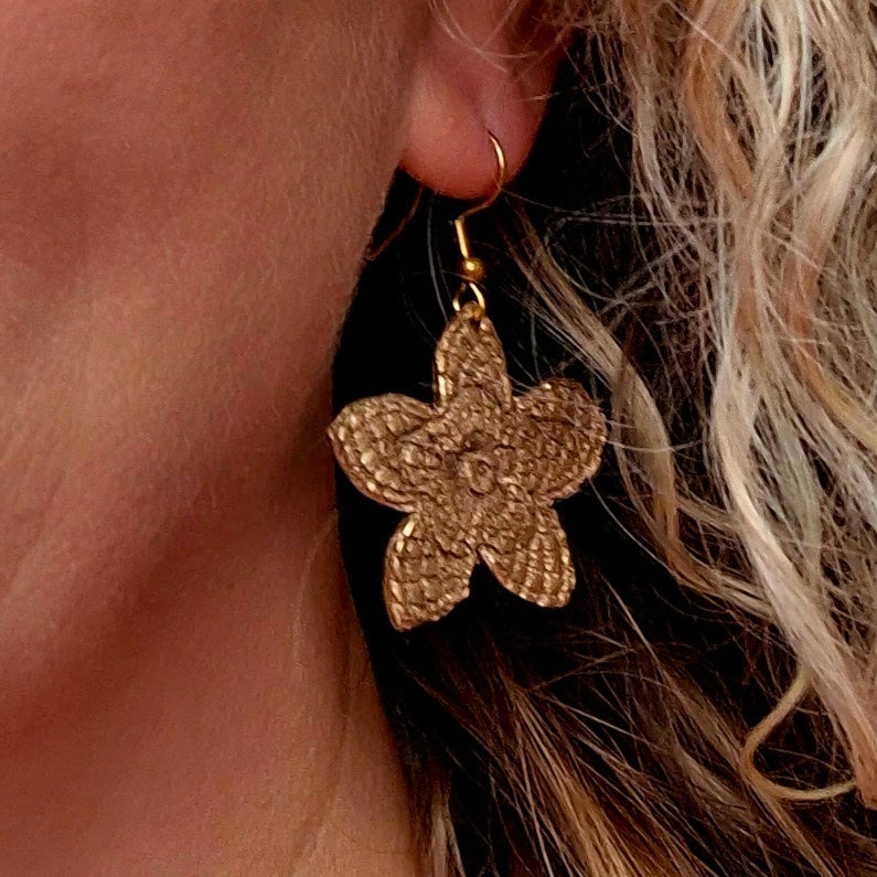 Boucles d'oreilles Stella bronze doré