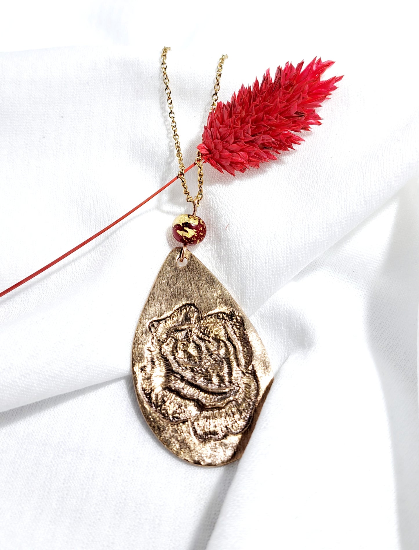 Collier Rose perle