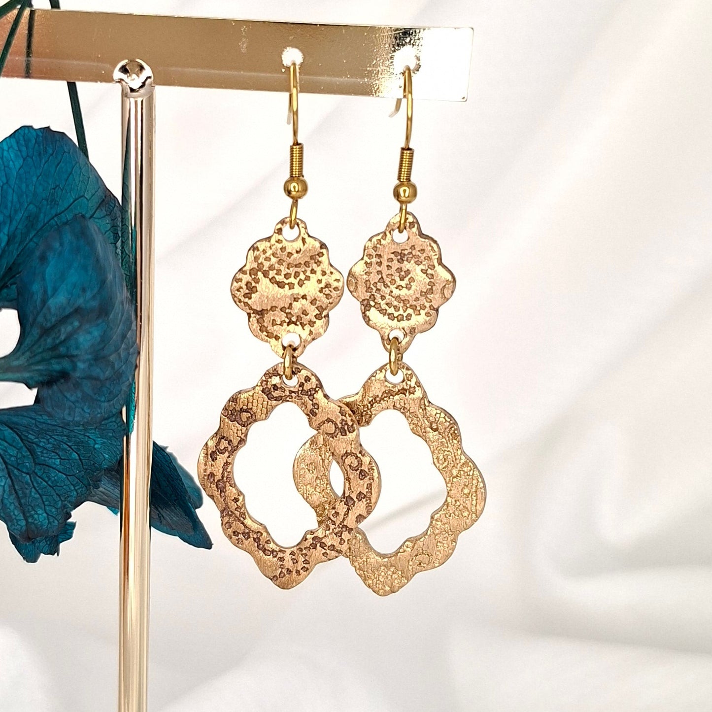 Boucles d'oreilles Pénélope bronze doré
