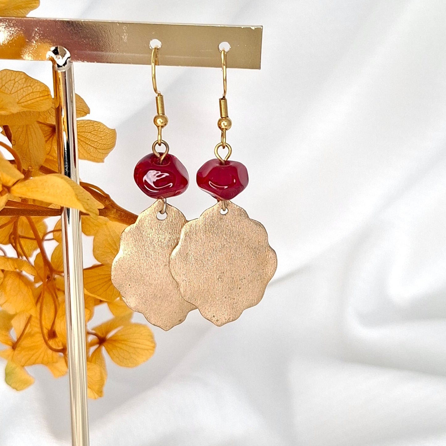 Boucles d'oreilles Simona bronze doré