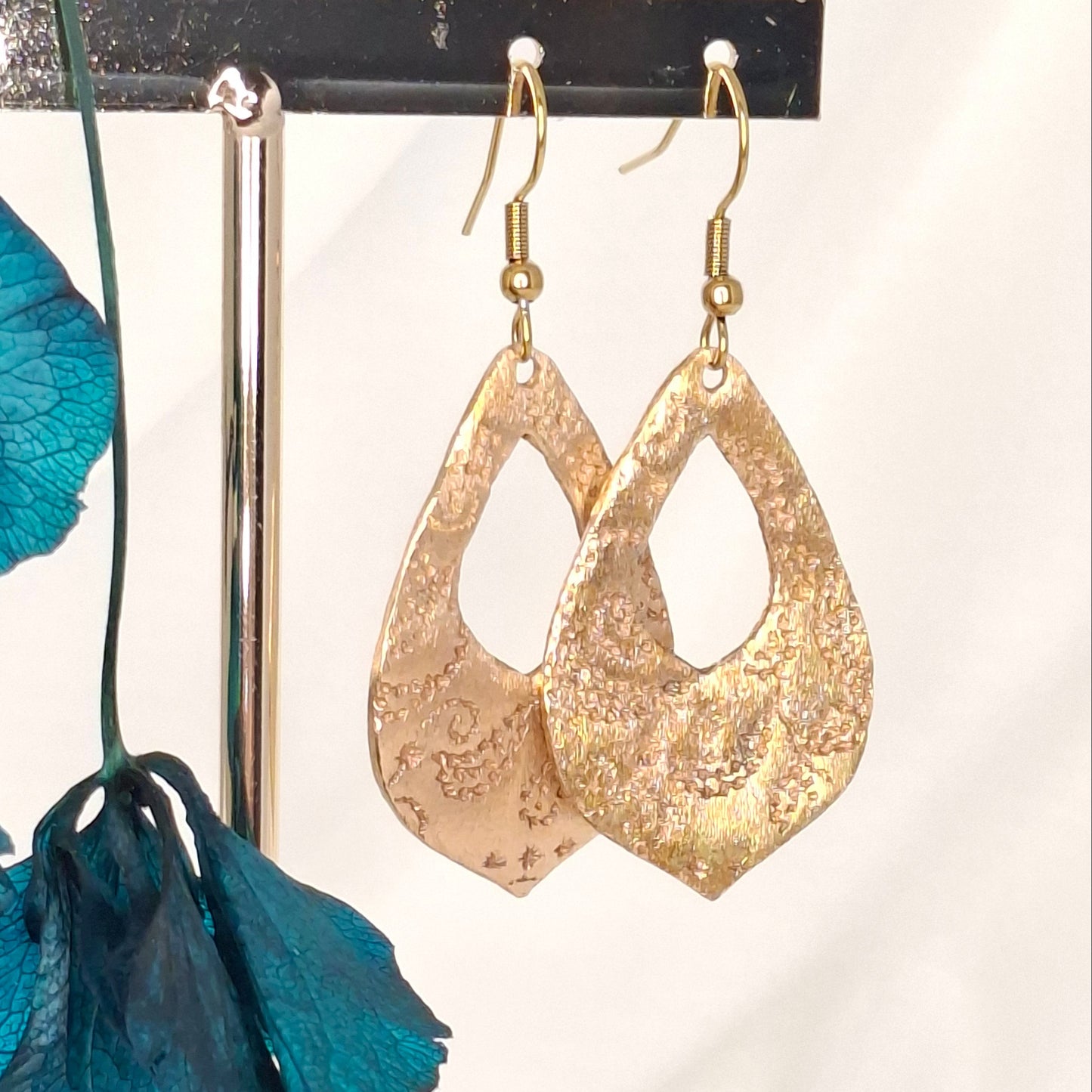 Boucles d'oreilles Iriana bronze doré