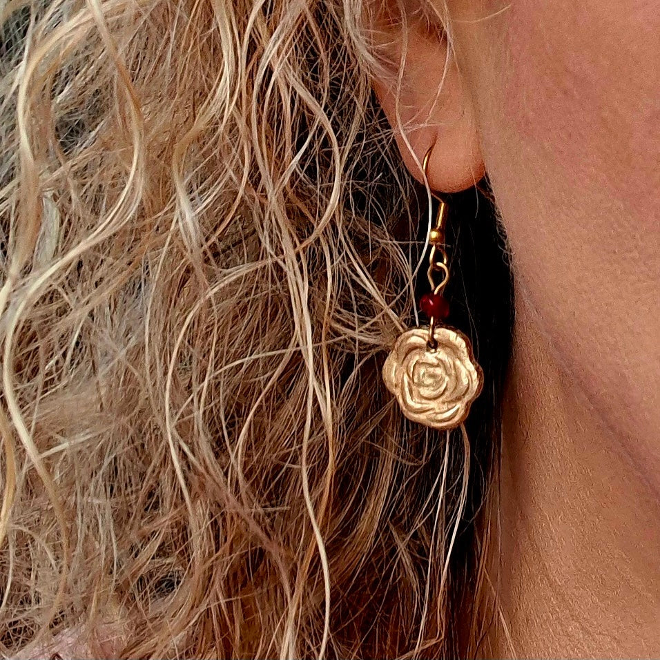 Boucles d’oreilles Isadora bronze doré