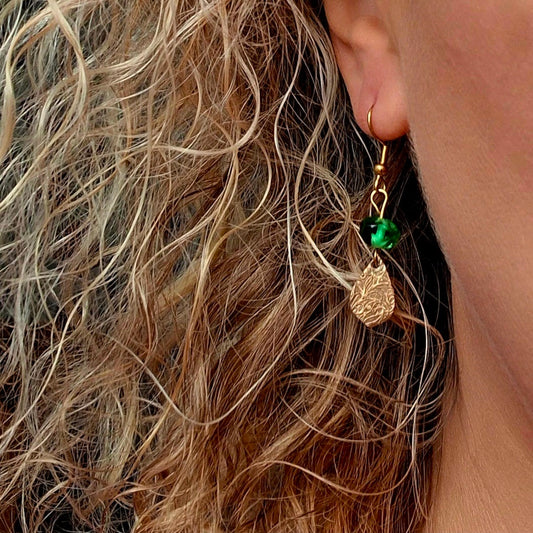 Boucles d’oreilles Suki bronze doré