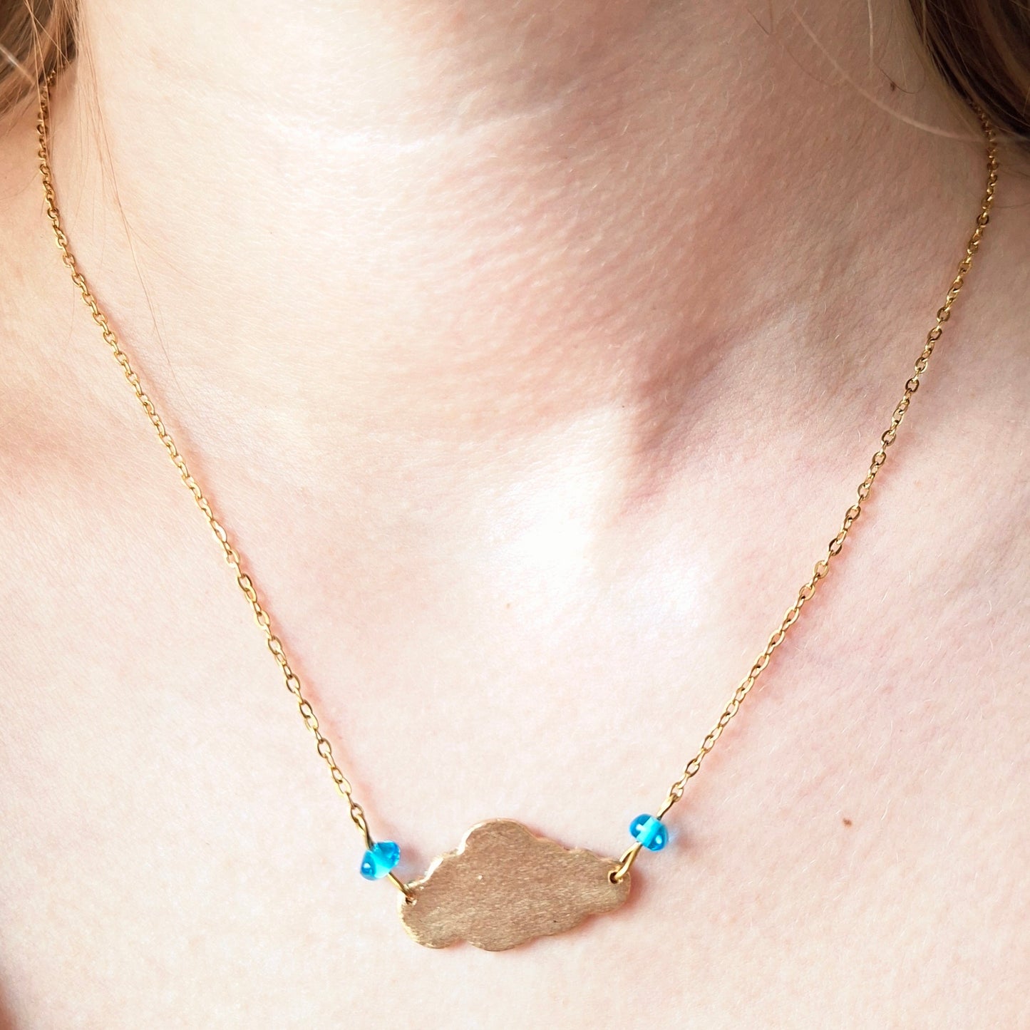 Collier Nuage bronze doré