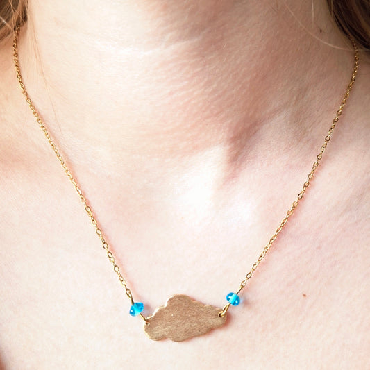 Collier Nuage bronze doré