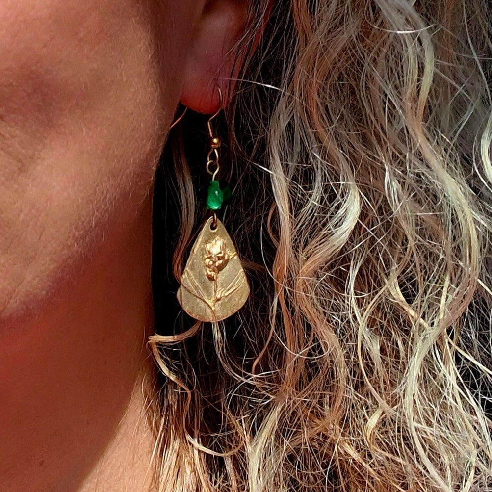 Boucles d'oreilles Oxane bronze doré