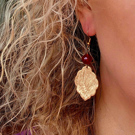 Boucles d'oreilles Julia bronze doré