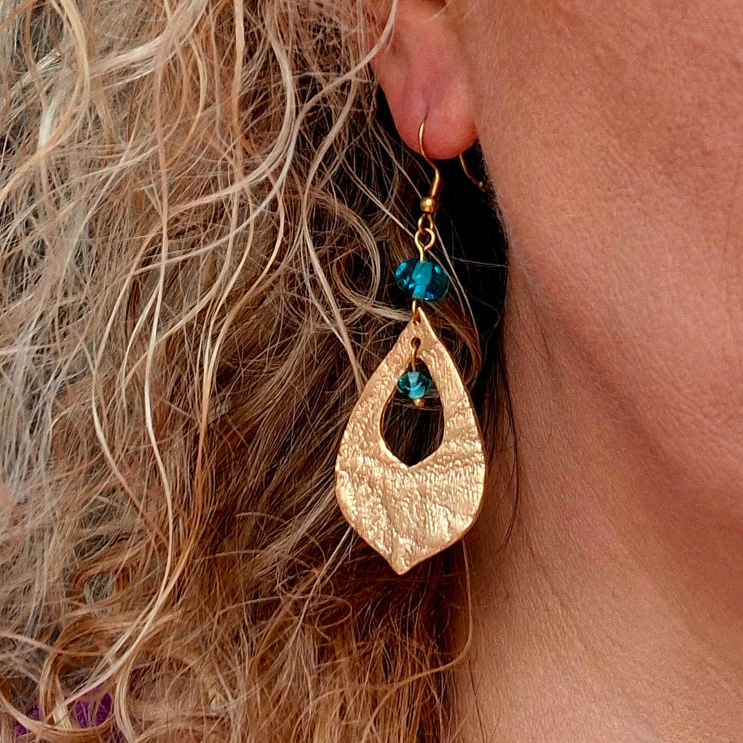 Boucles d'oreilles Alana bronze doré