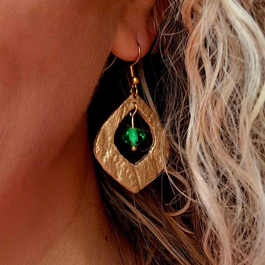 Boucles d'oreilles Elma bronze doré