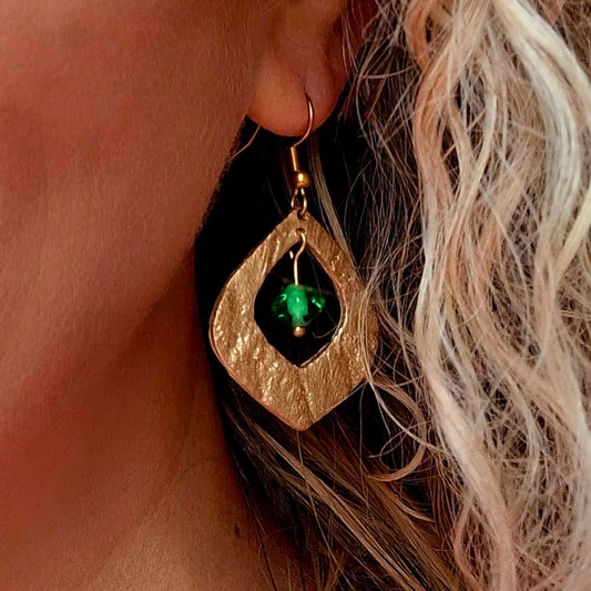 Boucles d'oreilles Elma bronze doré