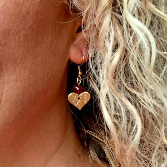 Boucles d’oreilles Tyas bronze doré