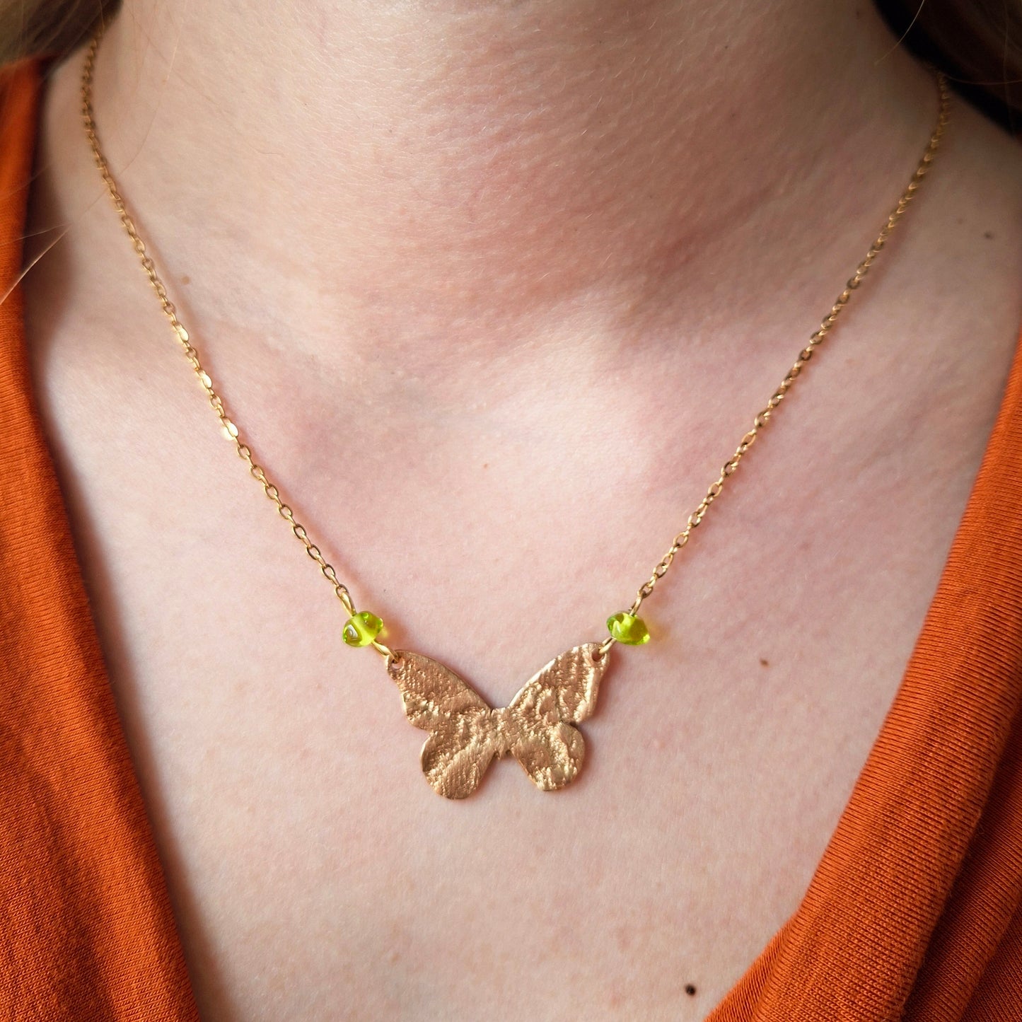 Collier Mei bronze doré