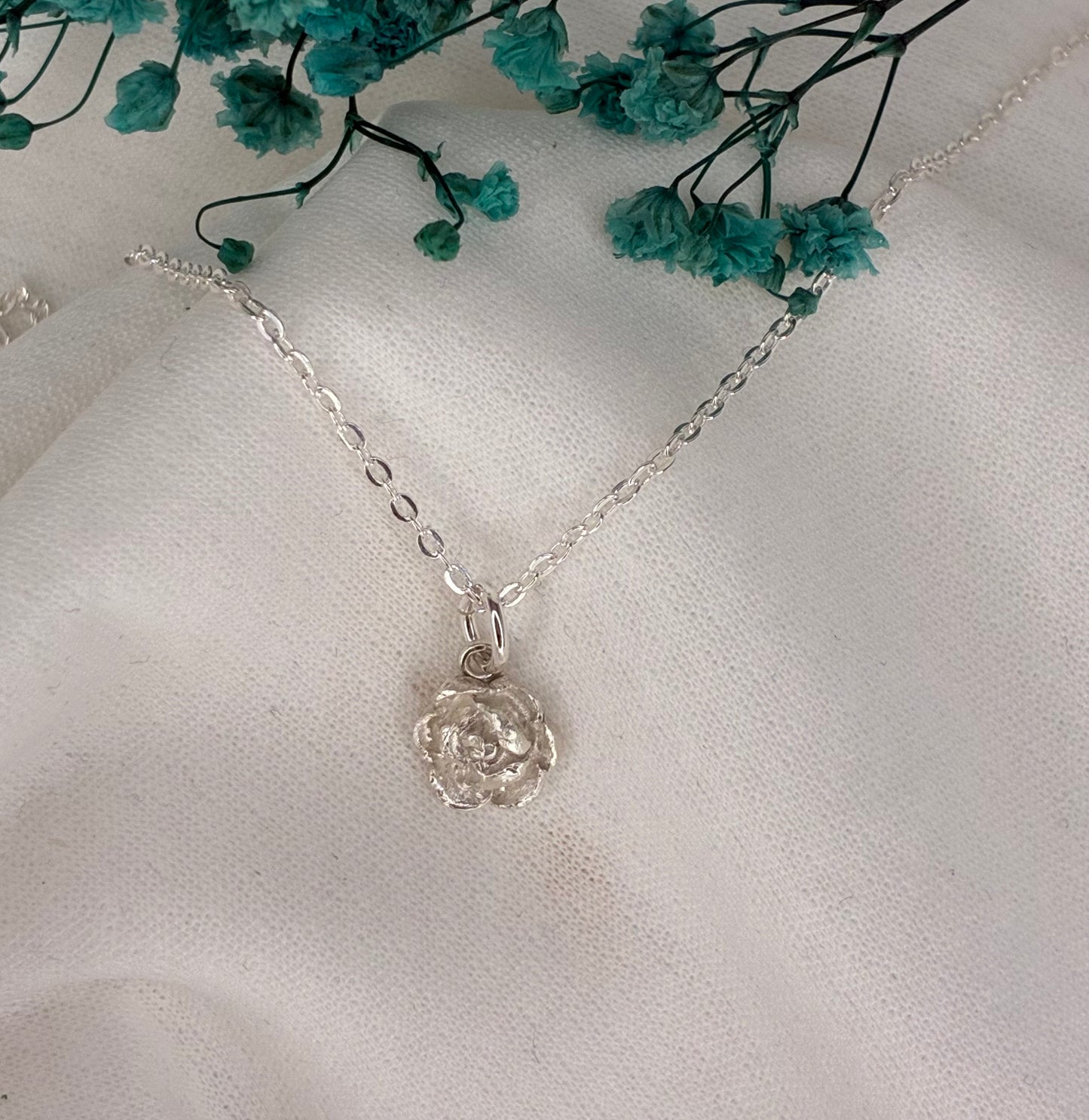 Collier Rose argent