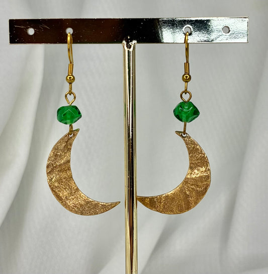 Boucles d’oreilles Luna bronze doré