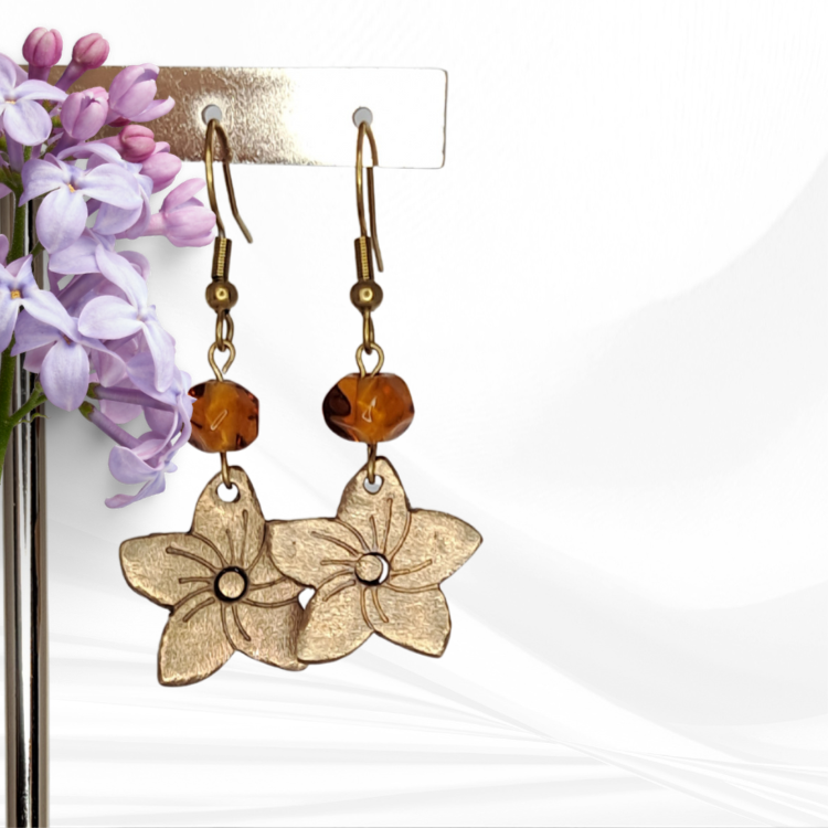 Boucles d'oreilles Elma bronze doré