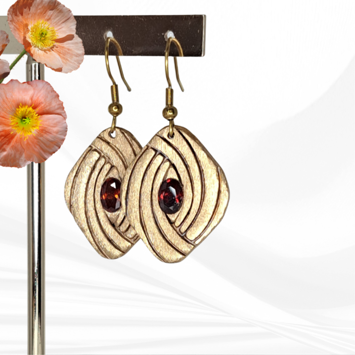Boucles d'oreilles Alana bronze doré