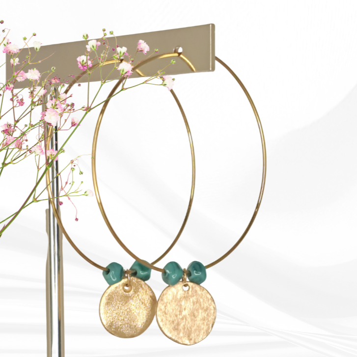 Créoles Esmée bronze doré