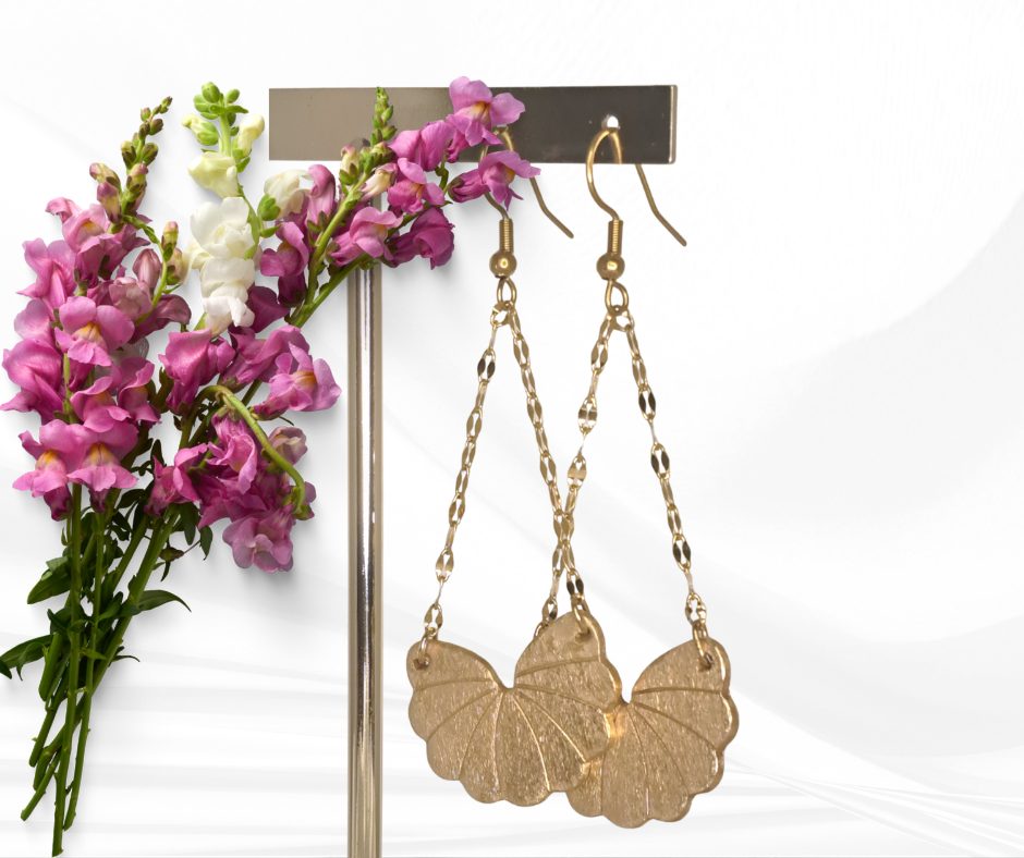 Boucles d'oreilles Alora bronze doré