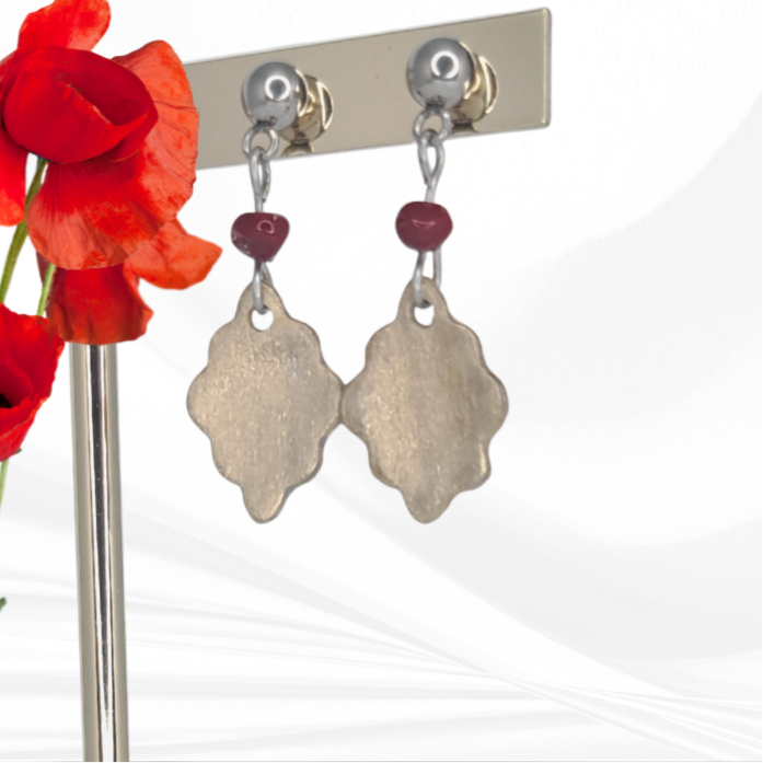 Boucles d'oreilles Ella bronze blanc