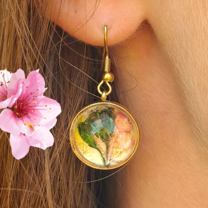 Boucles d'oreilles Aika fleurs séchées
