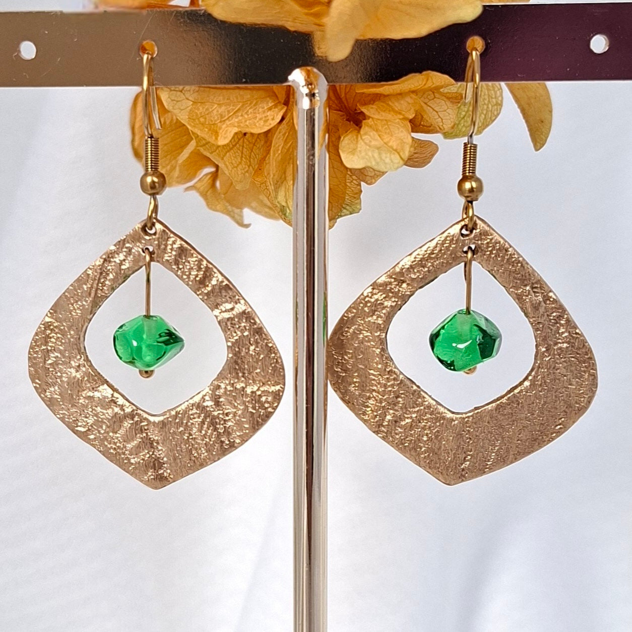 Boucles d'oreilles Elma bronze doré