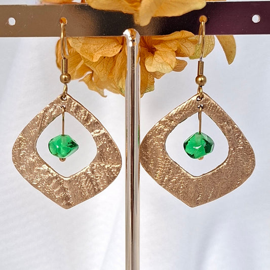 Boucles d'oreilles Elma bronze doré