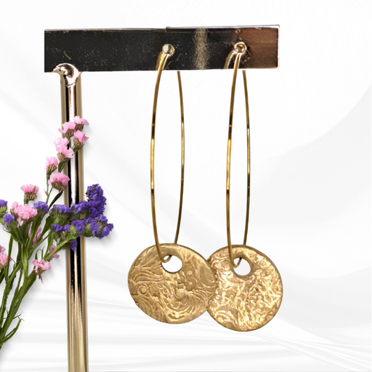 Créoles Alice bronze doré