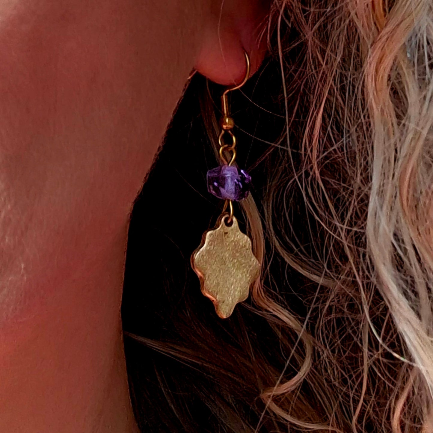 Boucles d'oreilles Devika bronze doré