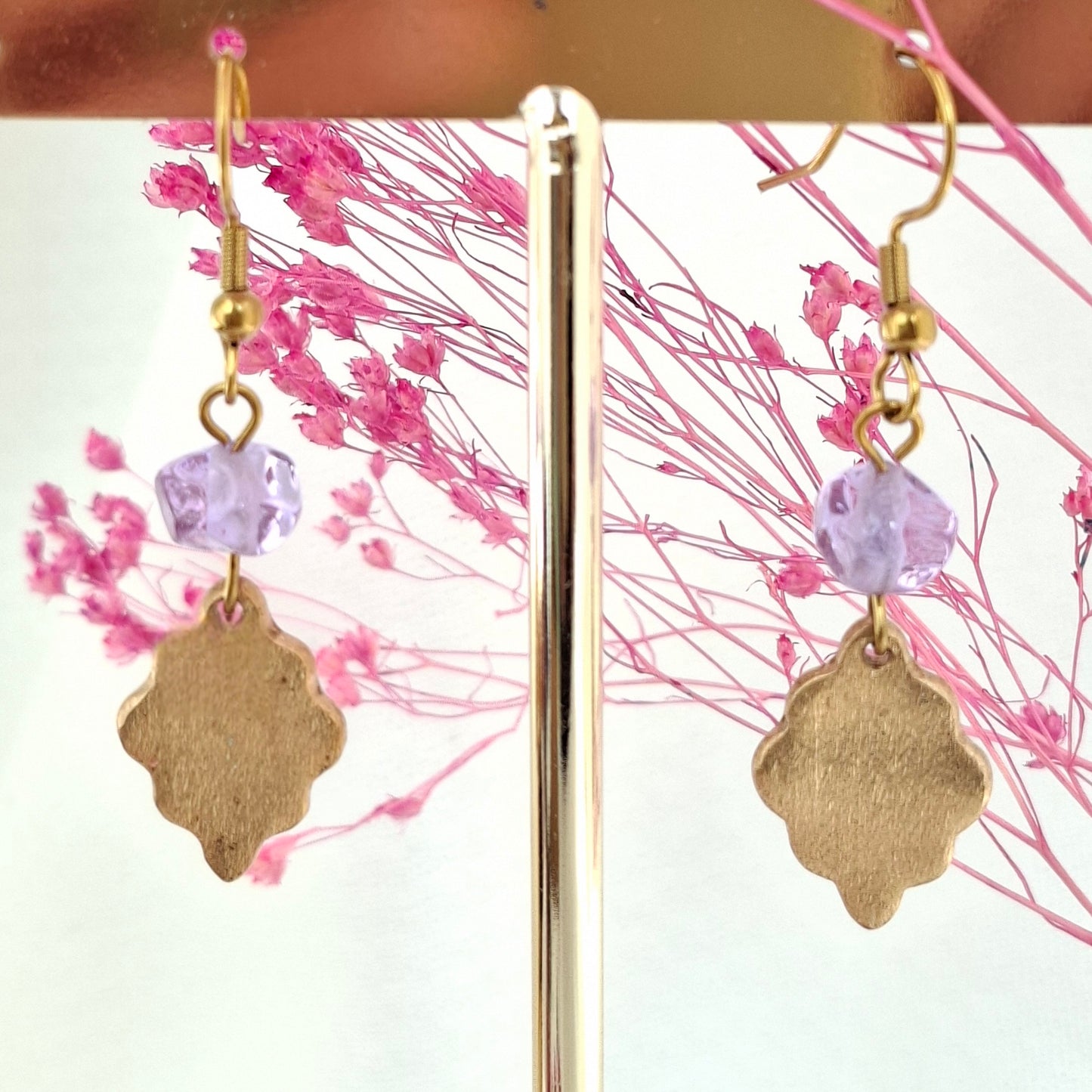 Boucles d'oreilles Devika bronze doré