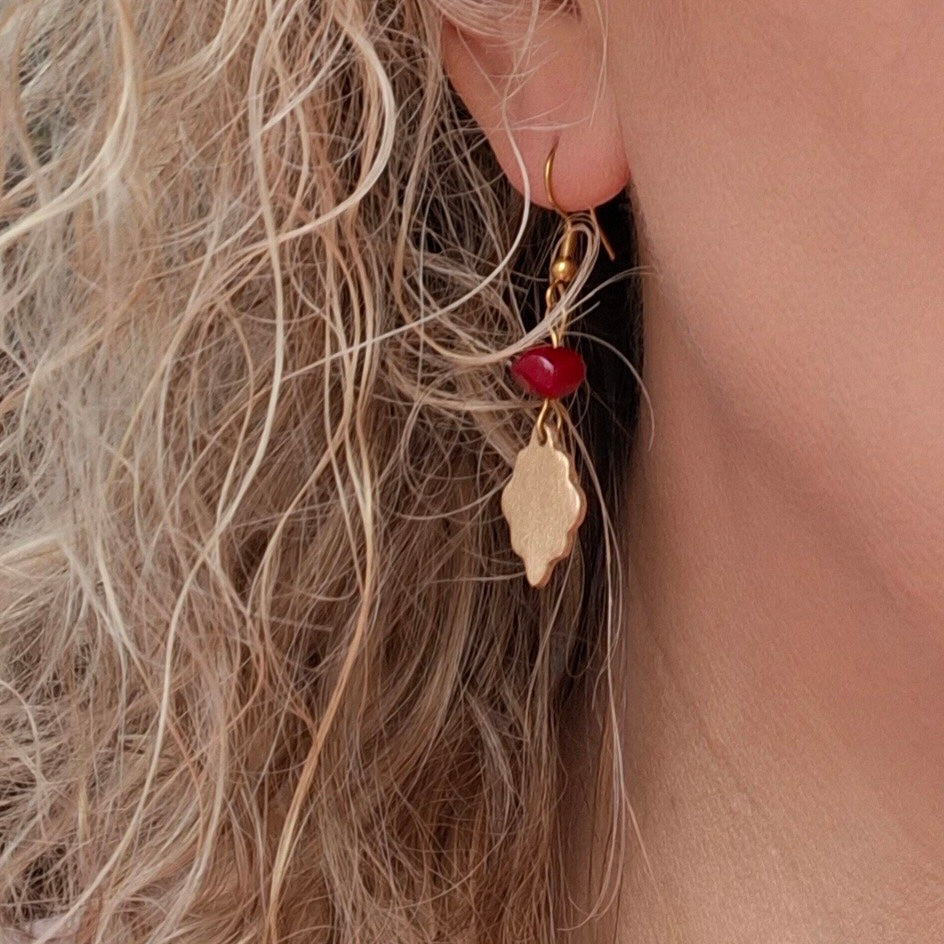 Boucles d'oreilles Devika bronze doré
