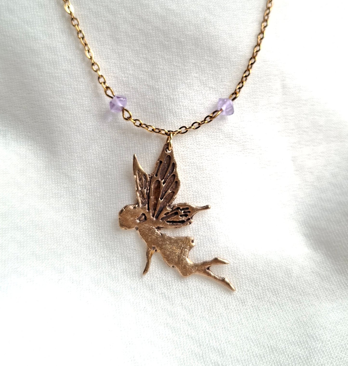 Collier Fae bronze doré