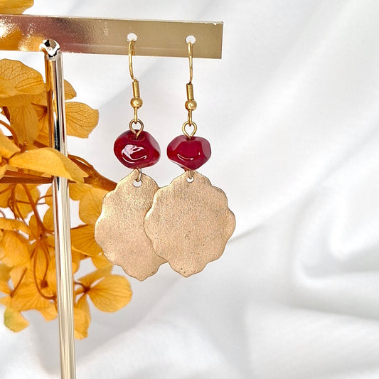 Boucles d'oreilles Simona bronze doré