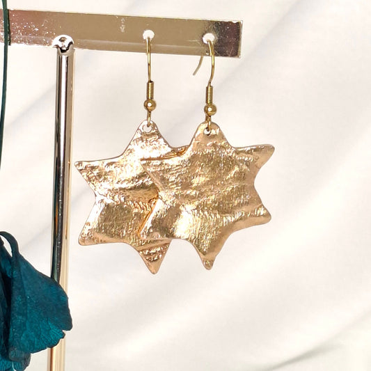 Boucles d'oreilles Astra bronze doré