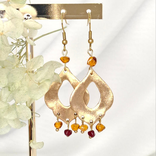 Boucles d'oreilles Siloé bronze doré