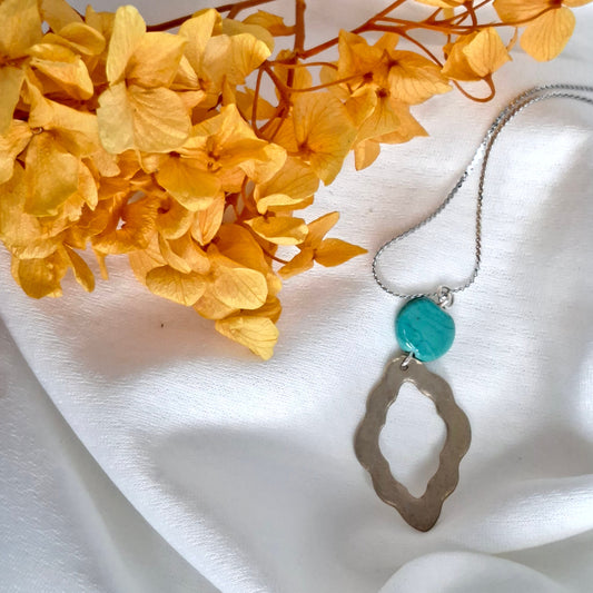 Collier Rhea bronze blanc