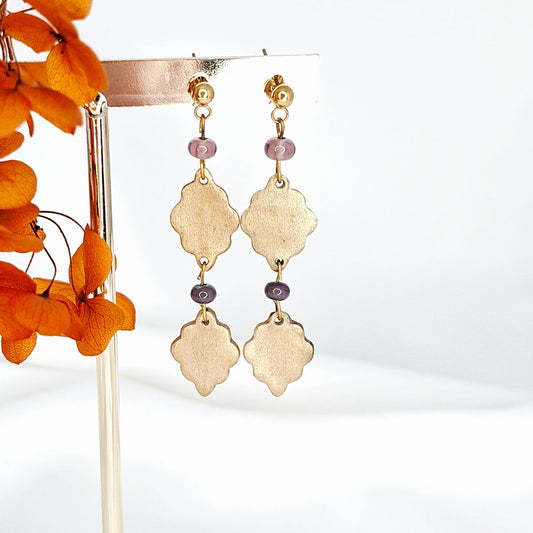 Boucles d'oreilles Elsa bronze doré