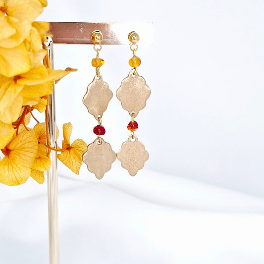 Boucles d'oreilles Devika bronze doré