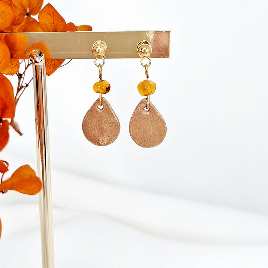 Boucles d'oreilles Izzy bronze doré