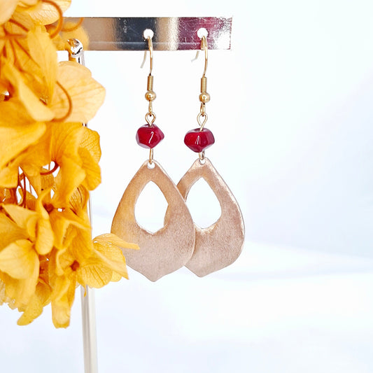 Boucles d'oreilles Ruby bronze doré