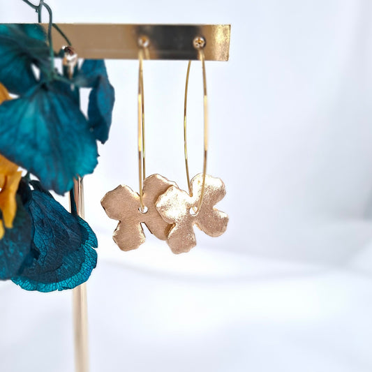 Créoles Coraline bronze doré