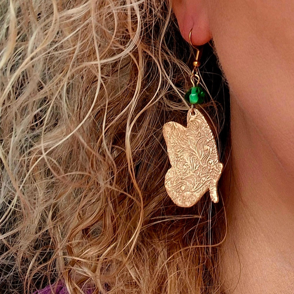 Boucles d'oreilles Hoani bronze doré