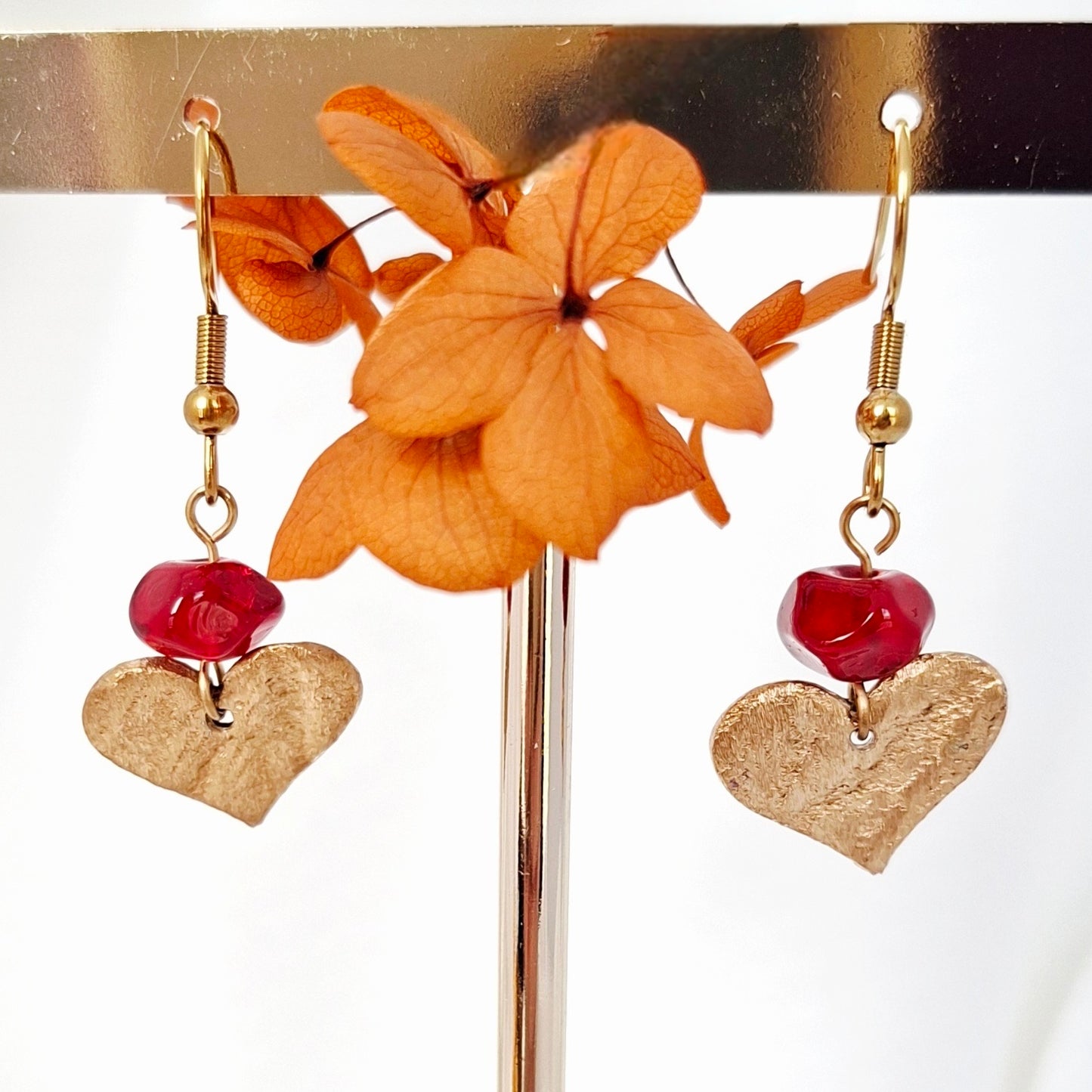Boucles d’oreilles Tyas bronze doré