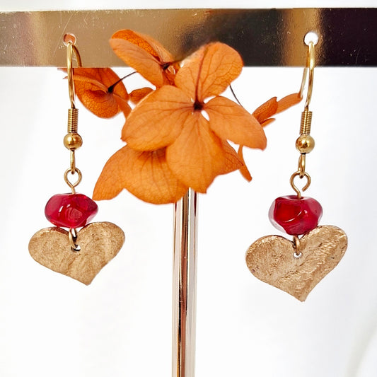 Boucles d’oreilles Tyas bronze doré