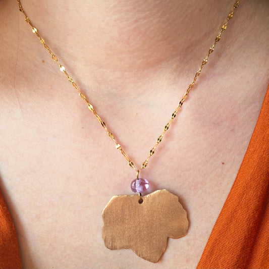 Collier Phyllida bronze doré