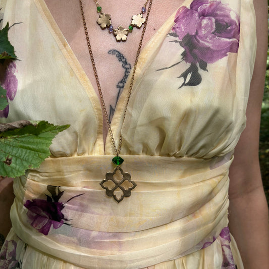 Long Collier Alba bronze doré