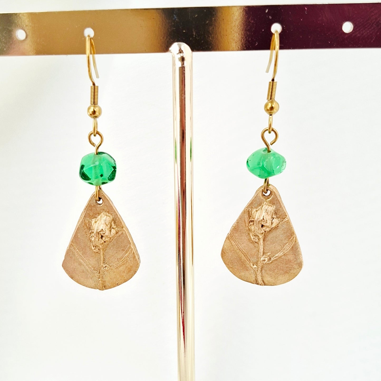 Boucles d'oreilles Oxane bronze doré