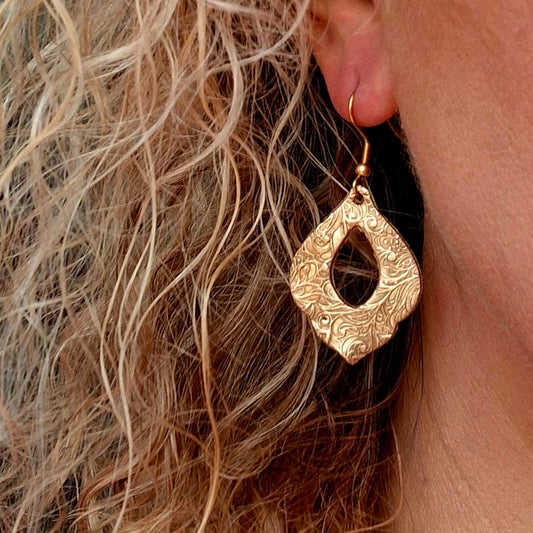Boucles d'oreilles Siloé bronze doré