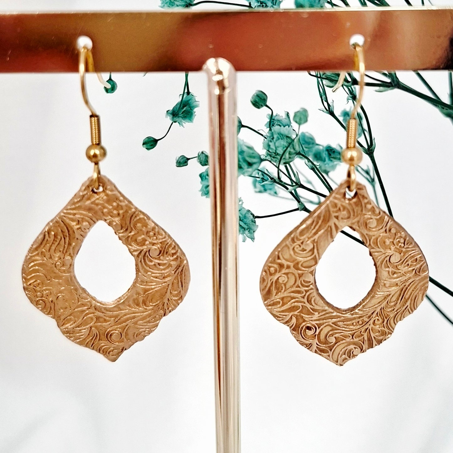 Boucles d'oreilles Siloé bronze doré