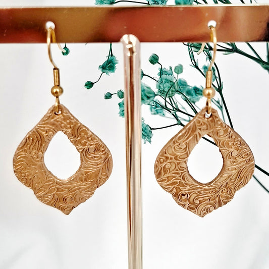 Boucles d'oreilles Siloé bronze doré