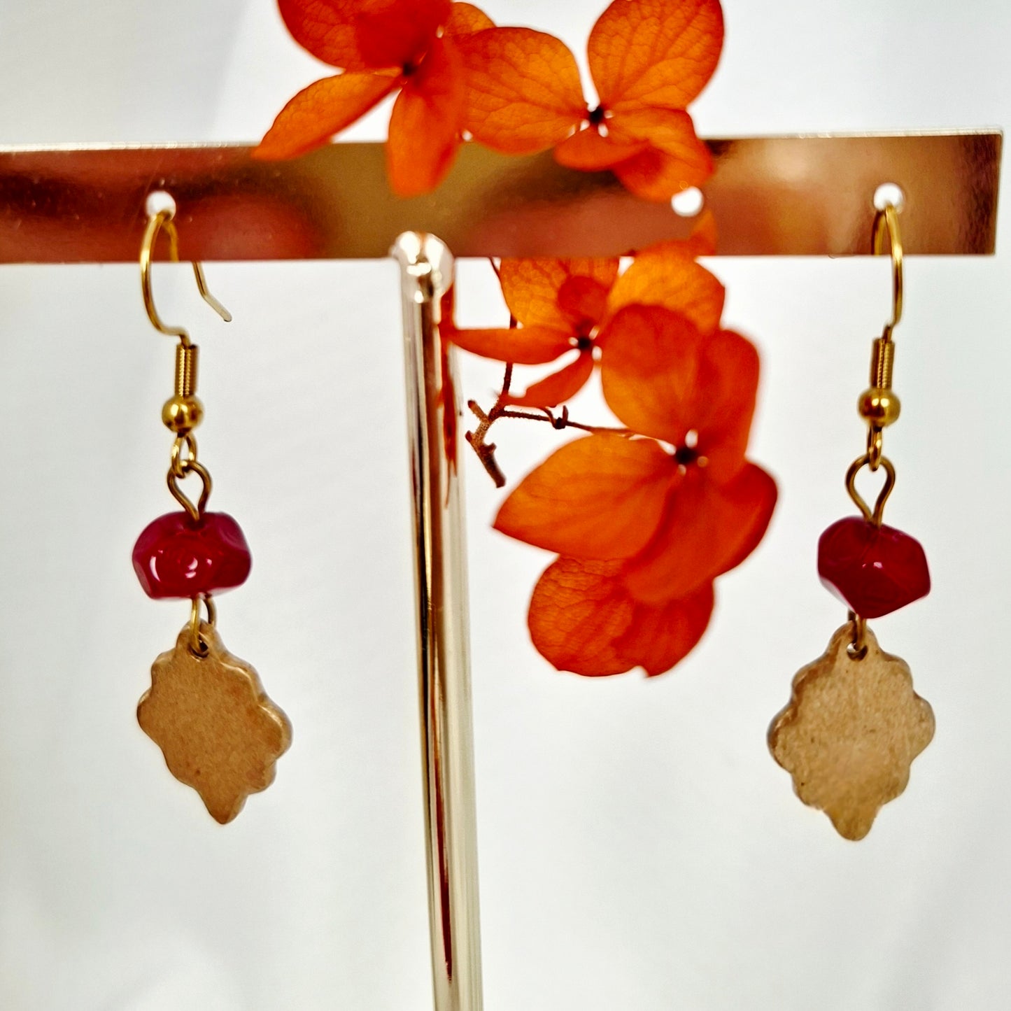 Boucles d'oreilles Devika bronze doré